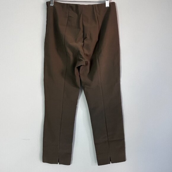 Vince Olive Stretch Pintuck Crop Flare Pants Large - Picture 4 of 7